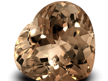 Imperial topaz gemstone with exceptional cognac color and VVS2 clarity.